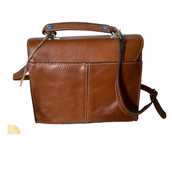 Patricia Nash Simona leather crossbody bag turquoise and diamond beaded - Picture 4 of 15